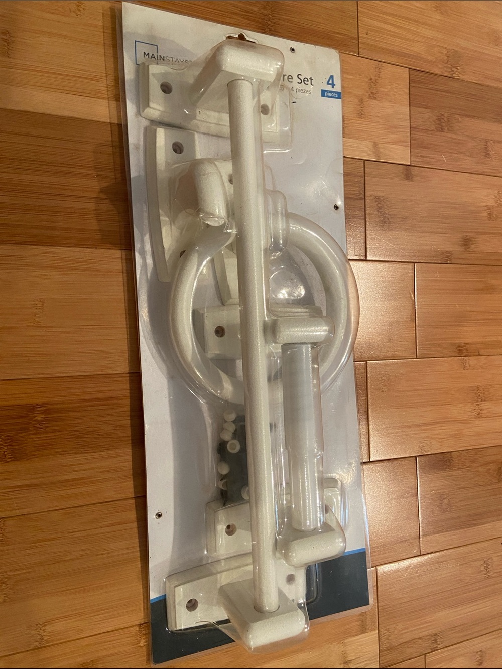 Mainstays White Bath Hardware Set - 4 Piece Accent Kit